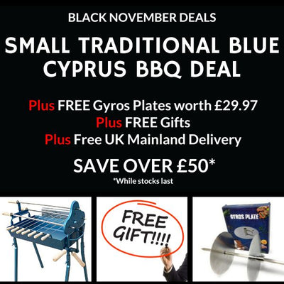 Charcoal BBQ Bundle - Black November BBQ Deal - Small Traditional Cypriot Barbecue