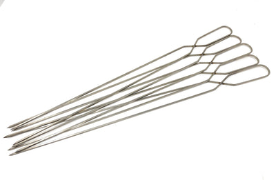 Skewer - Twin Fork Stainless Steel Skewers - 5 pack-Cyprus BBQ